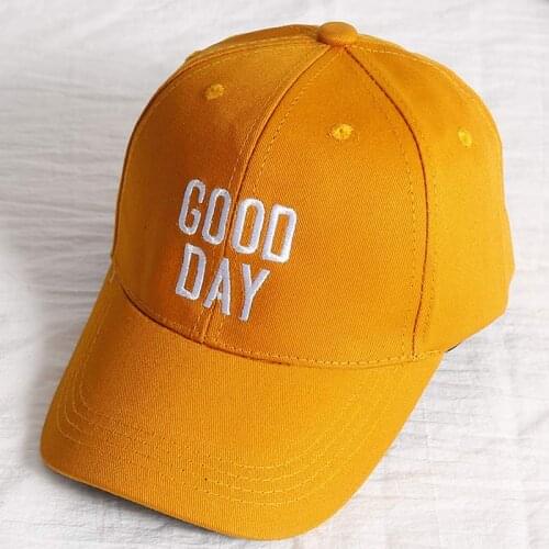 Children 100% Cotton Letters Baseball Cap 2-8yrs Boys Girls Good Day Cap Pink White Black Red Cute Hats