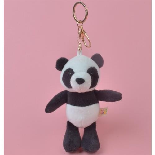 1pcs Fashion Plush Animal Keychain panda keychains for gifts backpacks Key Chains Key Ring Women Charm Bag Pendant bulk