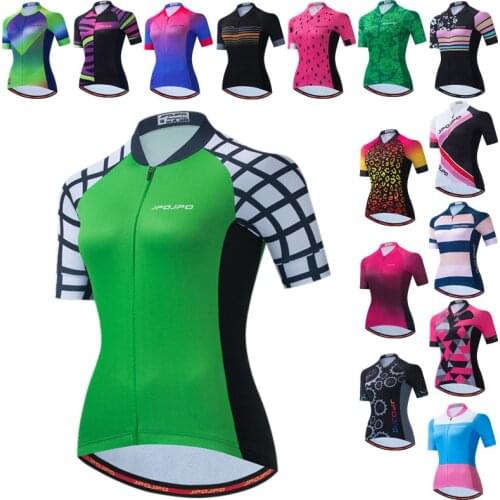 Weimostar Quick Dry Cycling Jersey Shirt Women Short Sleeve Cycling Clothing Pro Team Bike Jersey Tops Road Bicycle Clothes Ropa