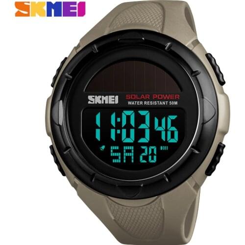 Luxury Outdoor Mens Watches SKMEI Waterproof Solar Power Digital Watch Fashion Men Clock Sports Wrist watches Relogio Masculino