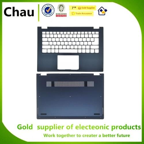 Chau New For Lenovo IdeaPad C340-14IWL C340-14API Flex-14API Upper Case Palmrest Cover C / D Cover Bottom Case AP2GA000B20 blue