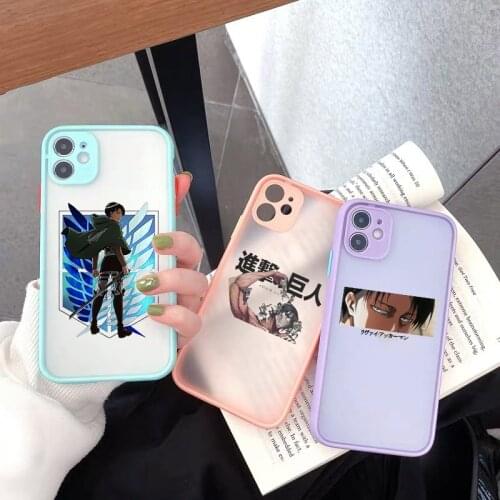 Japan Anime Phone Case for IPhone 11 Pro X XS Max XR 7 8 Plus 7Plus 8Plus SE2020 Attack on Titan Cover Coque for IPhone 12