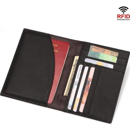 RFID Blocking Passport Holder Travel Wallet Cover