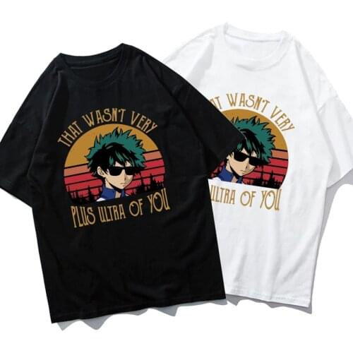Japanese Anime Boku No Hero Academia Short-Sleeve T-Shirt Tops