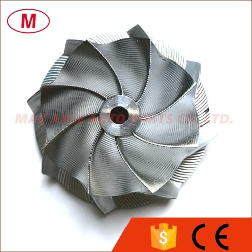 GT15-25 49.70/67.40mm 8+8 blades Turbo Billet compressor wheel/Aluminum 2618/Point Milling wheel for Turbocharger Cartridge/CHRA