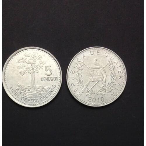 Guatemala 5 cent coin 2010 100% Real Original Collection Coins Unc Genuine Coin
