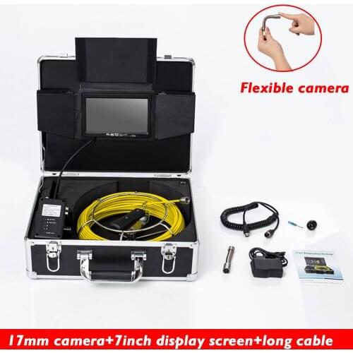 17mm Camera For Sewer Inspection Service Video Inspection Sewer Pipe Camera With 7inch Display Waterproof Camera