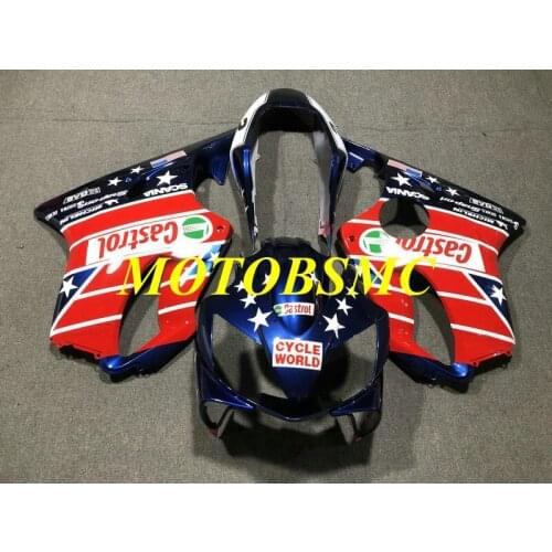 Injection Fairing Kit for CBR600F4I 04 05 06 07 CBR600 F4I 2004 2005 2006 2007 ABS Red Blue Bodywork+Gifts HK29