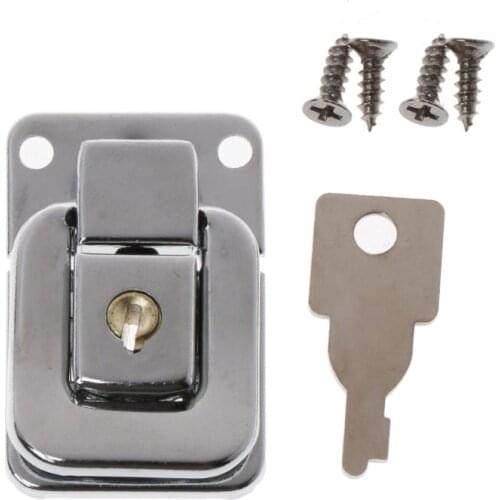 Metal Jewelry Box Lock Suitcase Buckles Toggle Hasp Latch Catch Clasp With Key 85DA