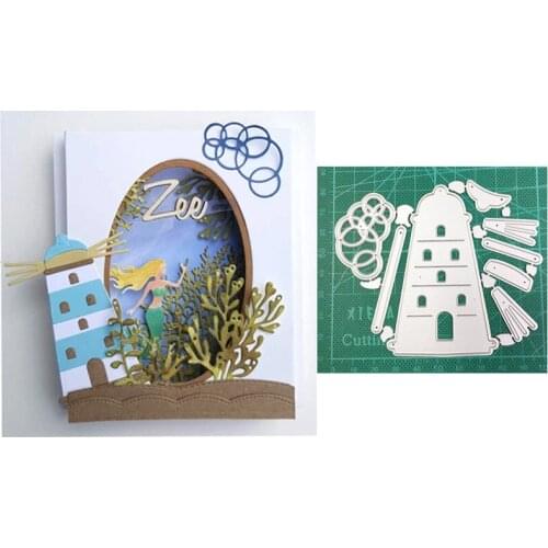 Metal cutting dies cut die mold Lighthouse Bubbles Border Decoration Scrapbook paper craft knife mould blade punch stencils dies