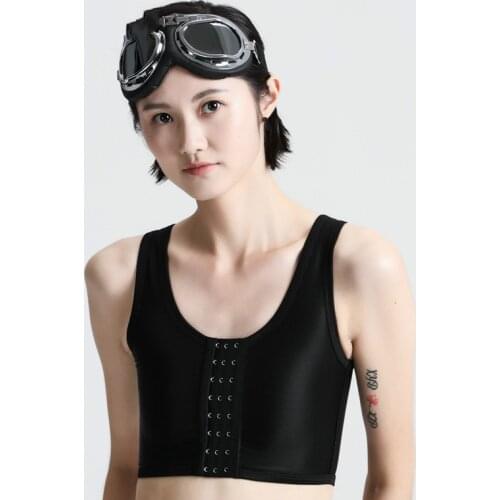 Fashion Breast Binder Vest Tomboy Lesbian Trans Slim Corset Bra Undershirt Flatten Chest Shapers Casual Comfort Short Tops