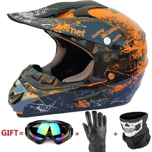 Motorcycle Helmet Green Casco Moto Off Road Helmet Atv Dirt Bike Downhill Mtb Dh Capacete Moto Glasses Motocross Helmet