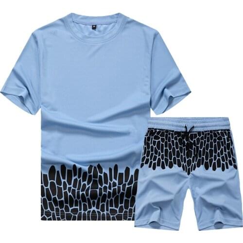 Mens tracksuit digital printing men sets Mens T-Shirts Set mens sports suit Casual fashion summer tracksuit men Short sleeve