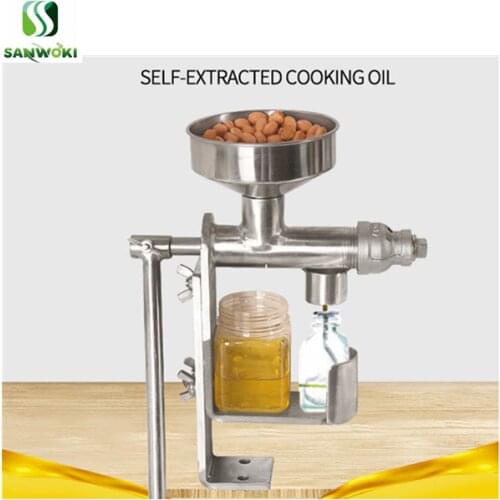 Oil Press Machine Manual Stainless Steel Home Olive Oil Presser Nut Seeds Peanut Mill Expeller sunflower seed oil squeezer