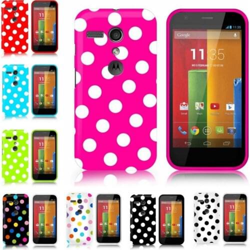 On sale Polka Dots Points Soft rubber tpu cover for motorola Moto G dvx xt1032 covers skin phone bags cases with 10th color