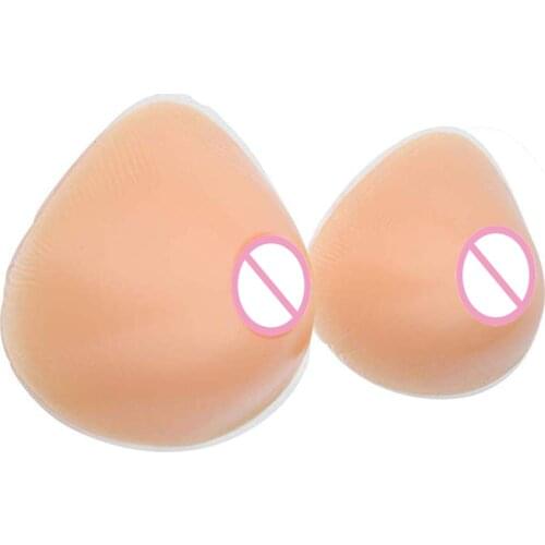 Self-adhesive Fake Boobs Soft Artificial Silicone Breast Forms Fake Prothesis Mastectomy Enhancement for Crossdresser Ajusen