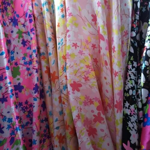 Super Deal Satin Fabric Glossy Satin Flower Polyester Tilda DIY Satin Ribbon Scarf Lining Craft Fabric
