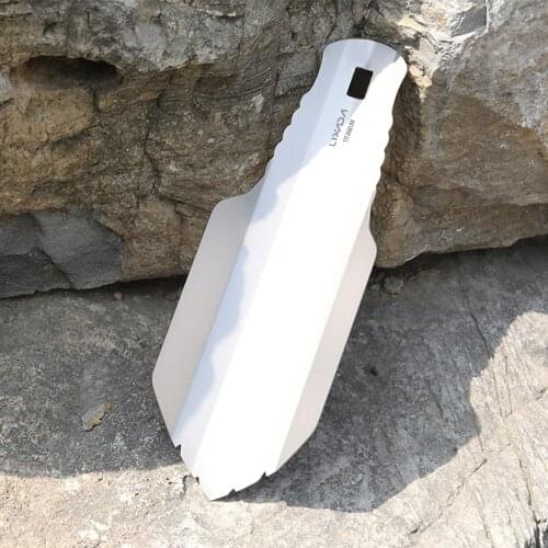 Titanium Lightweight Camping Garden Hand Shovel Outdoor Corrosion-resistant Potty Trowel Multi Tool for Camping Hiking Lixada