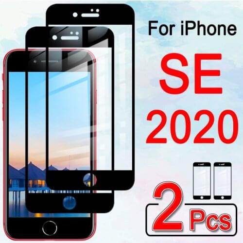 For Iphone Se 2020 Glass Protective Iphonese Se2020 Screen Protector On I Phone 12 Pro Max Tempered Glas Armor Sheet Film 2 Pcs
