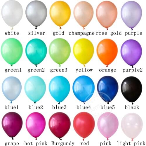 10pcs 10/12 inch pearl latex balloons all color inflatable air wedding party decoration balls Happy birthday Baby Shower balloon