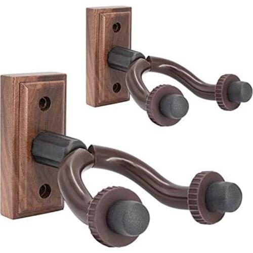 2 Pack Guitar Wall Mount Hanger, Guitar Hangers Wall Mounts Holder Stand For Acoustic Electric Guitar Bass Ukulele