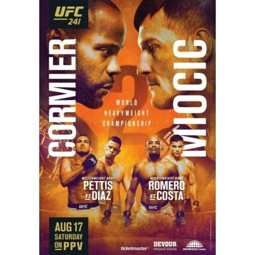 241 Nate Diaz vs Pettis - Cormier vs Miocic II 2 Art print Silk poster Home Wall Decor