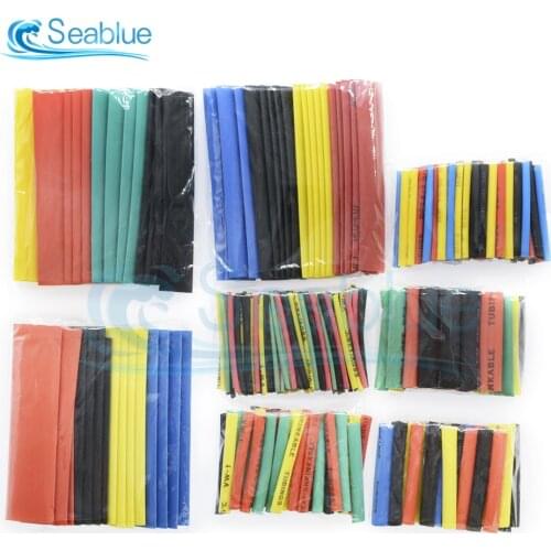 328Pcs/Set Polyolefin Shrinking Assorted Heat Shrink Tube Wire Cable Insulated Sleeving Tubing Set 2:1 Car Electrical Cable Tube