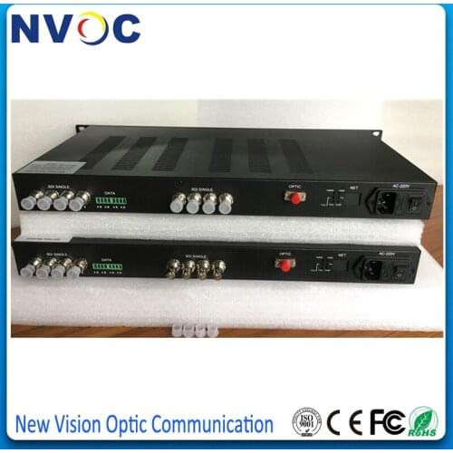 4ch Foward+4ch Reverse HD-SDI/ASI for Broadcasting,SM,SX,FC,20KM,Euro Charger,19Inch Rack,4ch Bi-Directional HD-SDI Converter