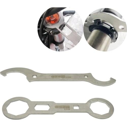 Motorcycle Before After Fork Suspension Shock Stainless Steel Hook Spanner Tool For CRF KXF YZF BOSUER M2M4 KEWS