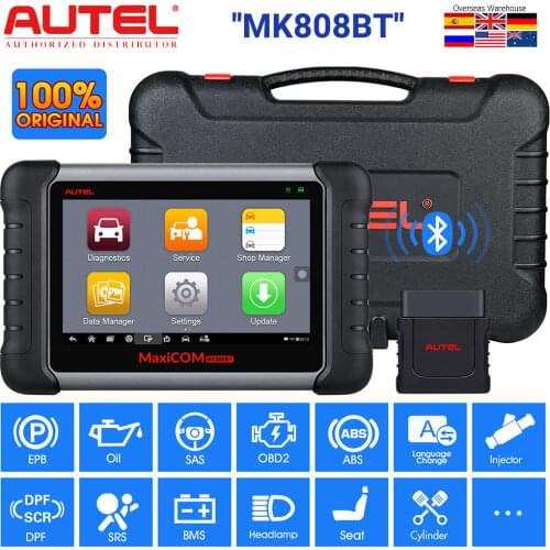 Autel MaxiCOM MK808BT OBD2 Car Auto Diagnostic Tool ABS SRS EPB BMS DPF All System Auto Diagnostic Tool Car Scanner Better MK808