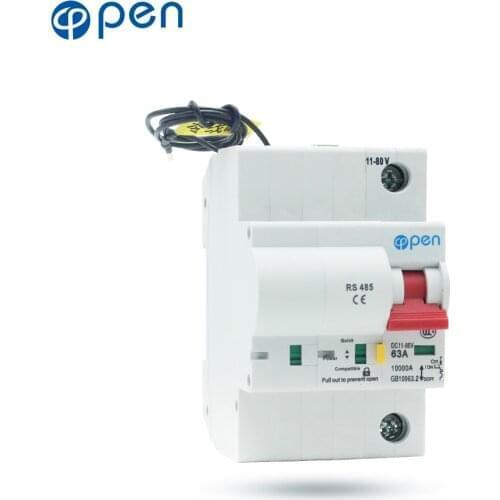 OPEN 2P 48v DC Circuit Breaker with RS485 Communication Interface overload/ short circuit protection