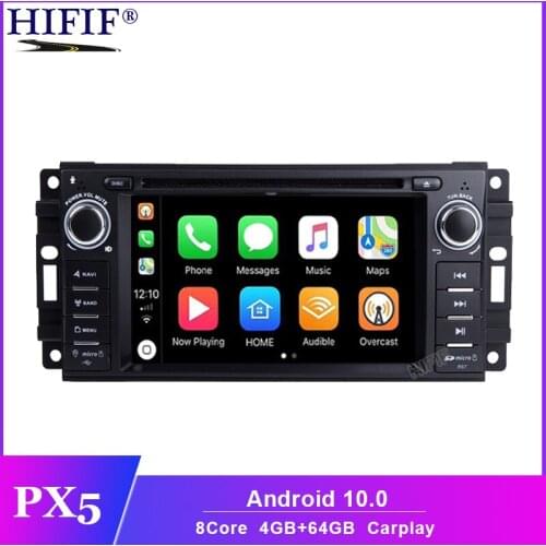 Octa Core Android 10 Car DVD GPS Radio Navigation For Jeep Cherokee Compass Commander Wrangler/DODGE Caliber/Chrysler C300 SWC
