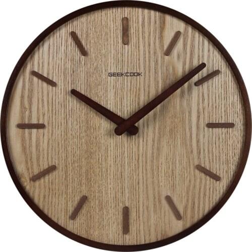 Wood Large Wall Clock Minimalist Vintage 3d Silent Electronic Clock Mechanism Orologio Da Parete Wall Watches Home Decor AA60WC