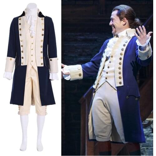Costumebuy Musical Hamilton Alexander Hamilton Cosplay Costume Men Uniform Outfits Halloween Carnival Suits custom made