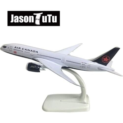 JASON TUTU 20cm Canada Boeing 787 Airplane Model Plane Model Aircraft Diecast Metal 1/300 Scale Planes Factory Drop shipping