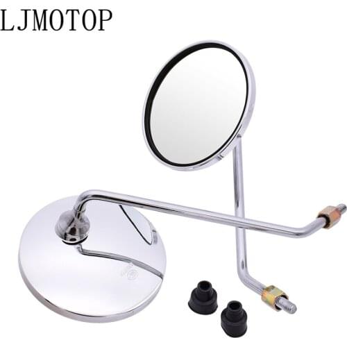 Motorcycle mirrors chrome round mirror motorcycl Big vision Side Mirror For KAWASAKI Versys 1000 ZX12R ZX6R ZX636R ZX6RR ZZR600