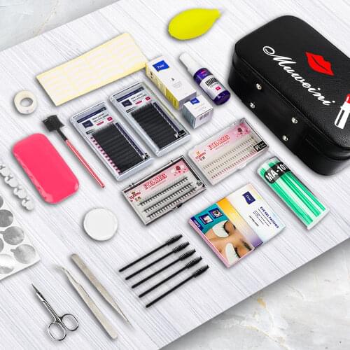 12/14/22pcs/set Eyelashes Extension Practice Exercise Kit Eyes Makeup Set Graft Eyelash Tool Kit Practice Eye Lashe Graft box