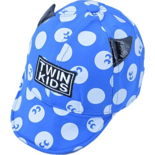 Spring New Baby Hat with Ears Cartoon Kids Baseball Hat Palm Baby Boy Beanies Letter Dot Summer Cotton Caps Girls Visors XH-008