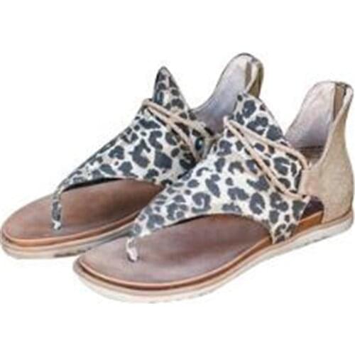 2020 New Women Sandals Summer Shoes Leopard Print female Large Size shoes Flat Women Sandals Summer Shoes Sandals ladies