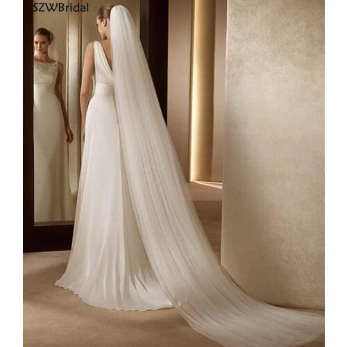 New Arrival 3 Meter Tulle Wedding Veils One-layer Bridal Veil Wedding Accesorios Bridal Headwear Novia Velos Wesele With Comb