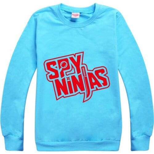 SPY NINJA Long-Sleeve Fashion Sweaters Children Clothes Kids Coats Autumn Boys Sweater Toddler Girls O-Neck Cool Sport Shirt