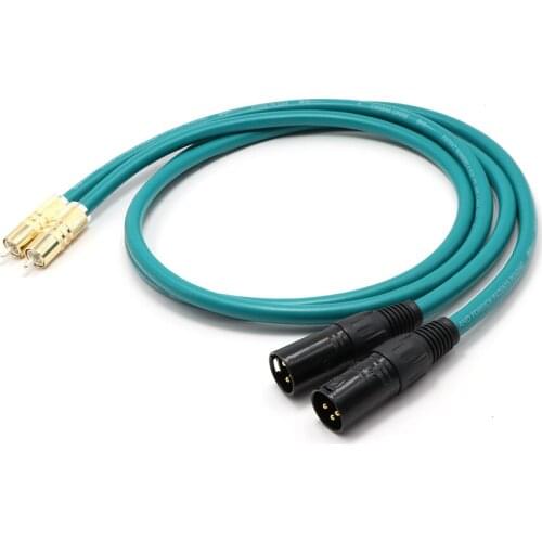 Pair HiFi Yter RCA to XLR Balanced plug Audio Cable Yter Cross Audio Amplifier CD DVD player RCA interconnect