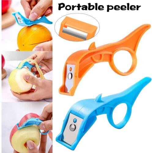 Portable Multi-Function Fruit Ring Paring Scraping Peeler with Stainless Steel Blades A1
