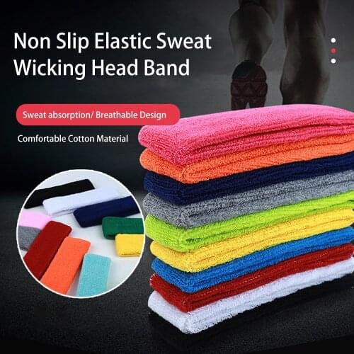 Non Slip Headband Elastic Sweat Wicking H-ead Band Sweatband for Sport Outdoor Activities Workout Yoga Cycling Running Hiking