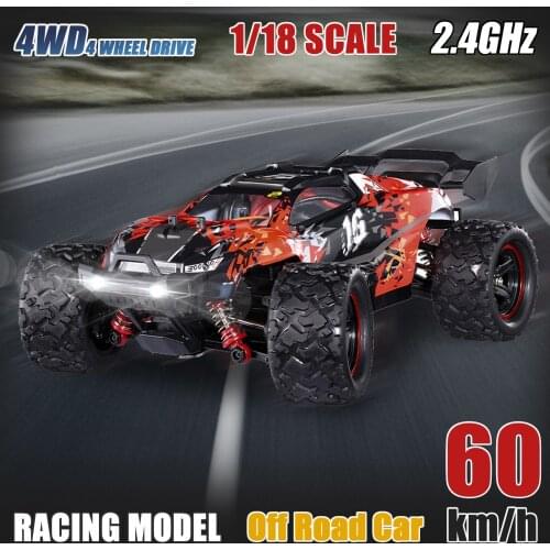 HOSPEED HS18423 RC Car 2.4Ghz 1:18 Off Road RC Trucks 4WD 60KM/H Brushless Racing Climbing Vehicle with Light Toy for Kids Adult
