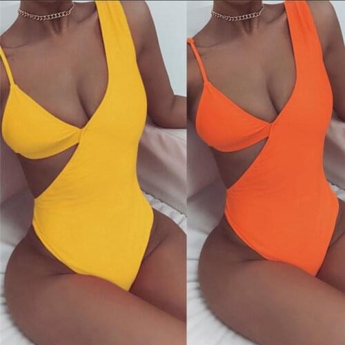 2020 Sexy One Piece Swimsuit Swimwear Women Bodysuit Push Up Monokini Bathing Suit High Cut Beachwear Monokini Swimsuit