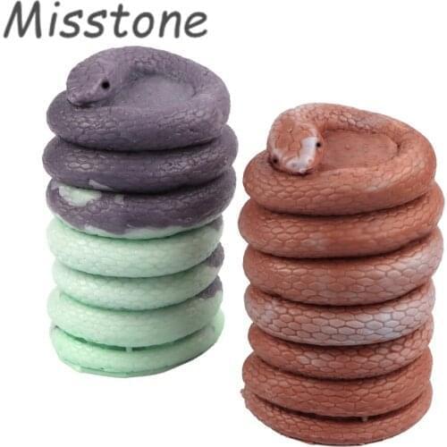 3d Diy Snake Cylinder Shape Silicone Soap Mold Stereo Serpent Relief Handmade Plaster Cake Mould Function Decoratio Tool Animal