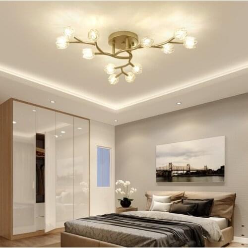 Nordic postmodern Ceiling lights Led restaurant living room master bedroom creative branches New home ceiling lamp fixture