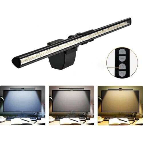 Computer Monitor Light USB Powered Task Laptop Screenbar e-Reading LED Task Lamp Eye Care Light 3 Color Modes Light Bar