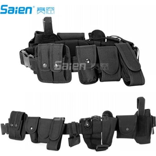 Versatile Police Security Tactical Modular Equipment System Molded Duty Belt Set Gun Holster Flashlight Holster Baton Holster